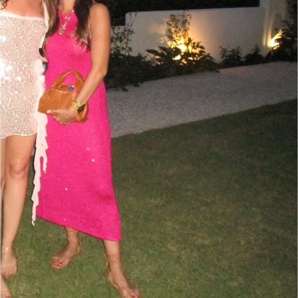 House of Harlow Sequin Pink Midi Dress - Worn Once - Size M